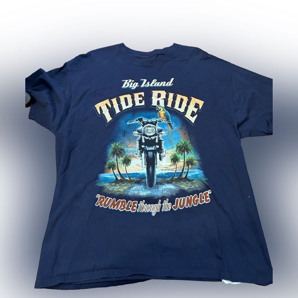 Big Island Tide Ride Rumble through the Jungle Motorcycle T-shirt